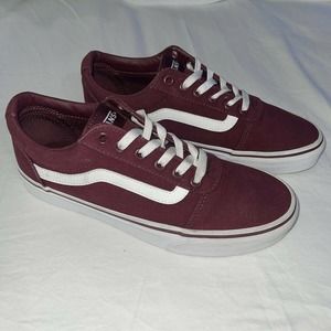 Vans off the Wall Old Skool Burgundy Shoes Sneakers Size Women 8.5/ Men 7.0